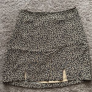 Leopard Print Mini Skirt